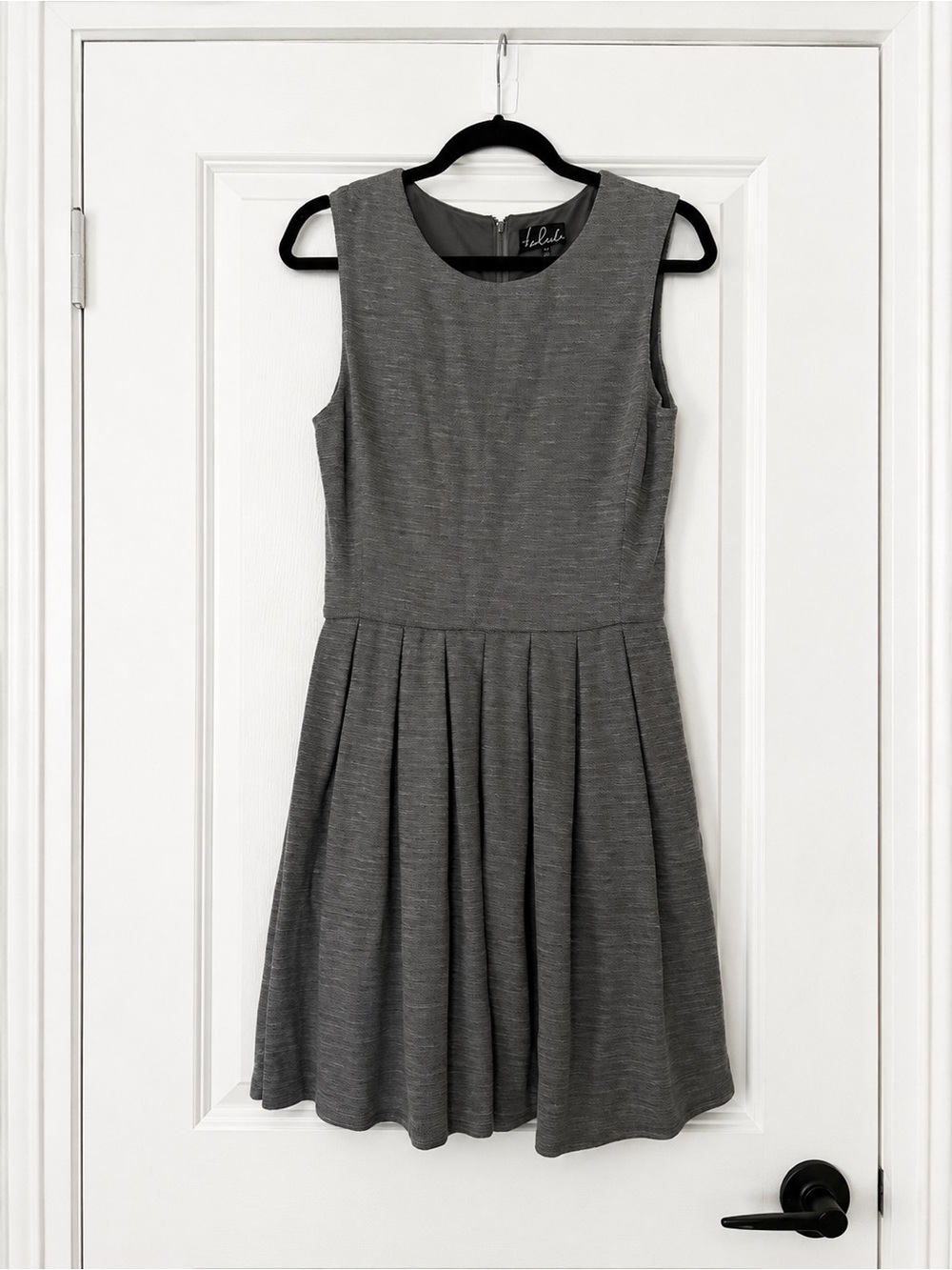 Aritzia Talula Sleeveless Pleated Mini Dress in Gray - Picture 3 of 6